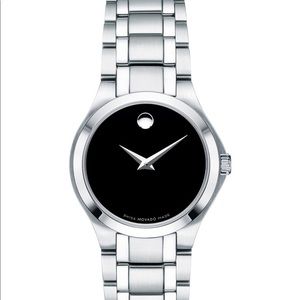 Movado women’s classic stainless steel watch.